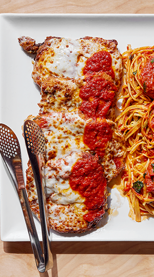 Chicken parm and pasta